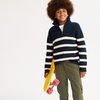 Navy/Beige Striped