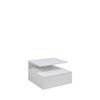 Table de chevet bois clair et blanc