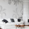 Papier peint jungle noir et blanc