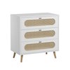 Commode osier blanc