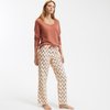 Pyjama femme coton manches longues