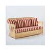 Résine Naturelle - Tissu Rayures Bordeaux