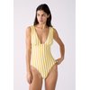 Maillot de bain rayé jaune