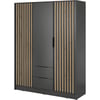 Gris Anthracite Et Bois Naturel