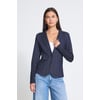 Bleu Dark Blue Jacquard Stripe