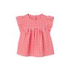 Chemise à carreaux rouge fille