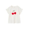 Top blanc volant