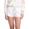 Short lin blanc femme