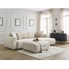 Canapé d'angle gauche convertible 5 places tissu beige