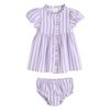 Lilas Violet/ Rayures Blanches