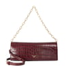 Burg-Croc Print Leather