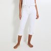 Pantacourt jean blanc femme