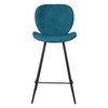 Chaise tissu bleu canard