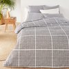Housse de couette carreaux noir et blanc