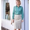 Jupe droite coton stretch