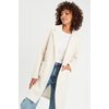 Manteau femme beige écru