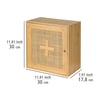 WENKO Allegre Armoire à médicaments verrouillable en bambou et rotin style bohème avec matériel de fixation inclus 30 x 30 x 17,8 cm Naturel