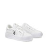 Witte sneakers met sleehak