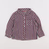 Chemise Fille 10 Ans Sergent Major - Manches Courtes Carreaux Rose - Occasion Très Bon État