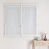 Paire De Vitrages En Fils Flammés Blancs - Tissu Occultant 100% Polyester, Dimensions 60 X 120 Cm