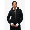 Sweat zippé noir capuche femme