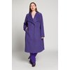Manteau laine violet femme