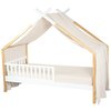 Voilage beige et rouge