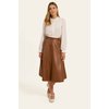 Jupe cuir camel