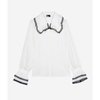 Bluse mit bubikragen
