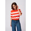 Rouge Grenadine/Rose Lilac Wide Stripe