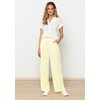 Pantalon slim jaune moutarde femme