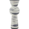 Blanc Avec Décorations Bleues