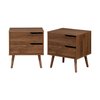 Table de nuit bois foncé