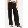 Pantalon noir taille haute ceinture