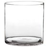 Vase verre transparent cylindrique