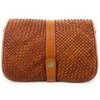 Sac cuir tressé camel