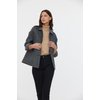 Blouson noir et blanc femme