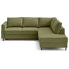 Canapé d'angle convertible 5 places en tissu