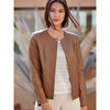 Blouson long en cuir femme