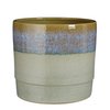 Cache pot bleu vert