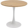 Table ronde pied fer forgé plateau bois