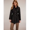 Veste satin noir femme