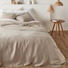 Couvre lit beige marron