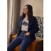 Manteau droit col rond