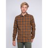 Chemise carreaux marron homme