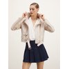 Blouson effet daim femme