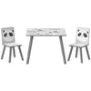 Gris, Blanc, Motif Panda