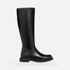 Bottes Noë Cuir Noir Mi-mollet - Taille 39, Neuves Avec Boîte, Talon Carré Bas