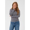 Marron Bleu Coffee Bean/Blue Multi Stripe