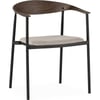 Noyer Foncé Tissu Gris Noir